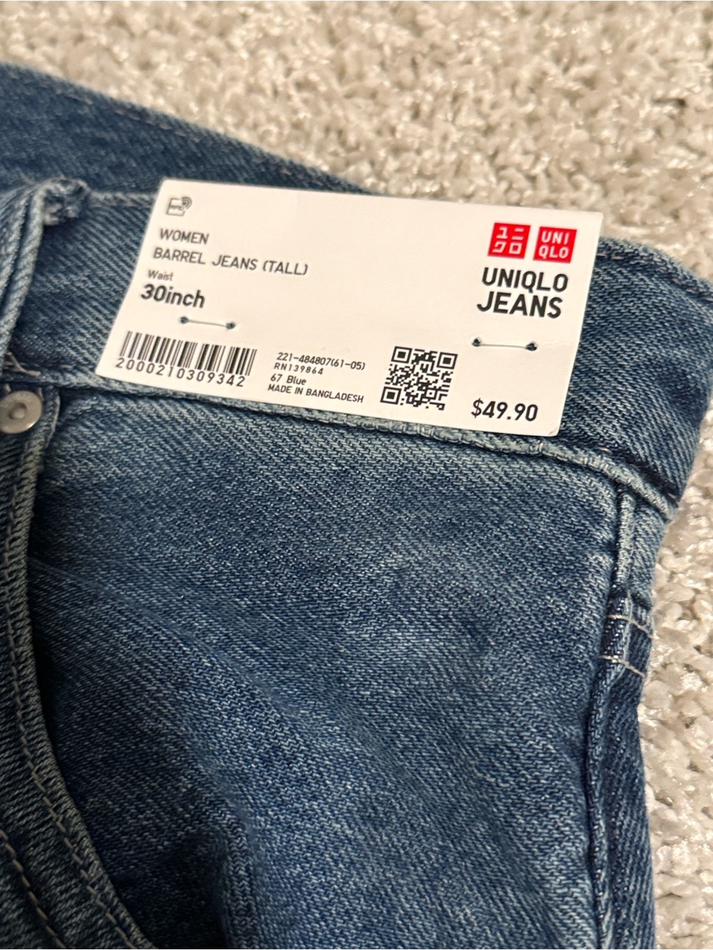 Uniqlo Wide-Leg High-Rise Jeans in Dark Indigo NWT - Picture 2 of 3